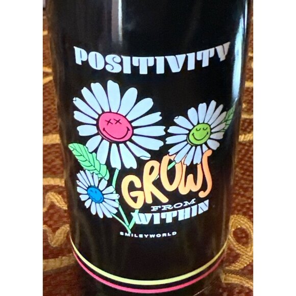 2022 Smileyworld Positivity Grows 16 oz. Aluminum Water Bottle 10.5" Tall (NWT) - Picture 5 of 11